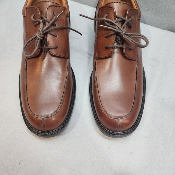 Johnston & Murphy Larken Saddle Brown Leather Shoe Size 11 1/2 M - Picture 2 of 8